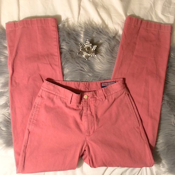 Vineyard Vines Pink Cotton Club Pants - Picture 1 of 7